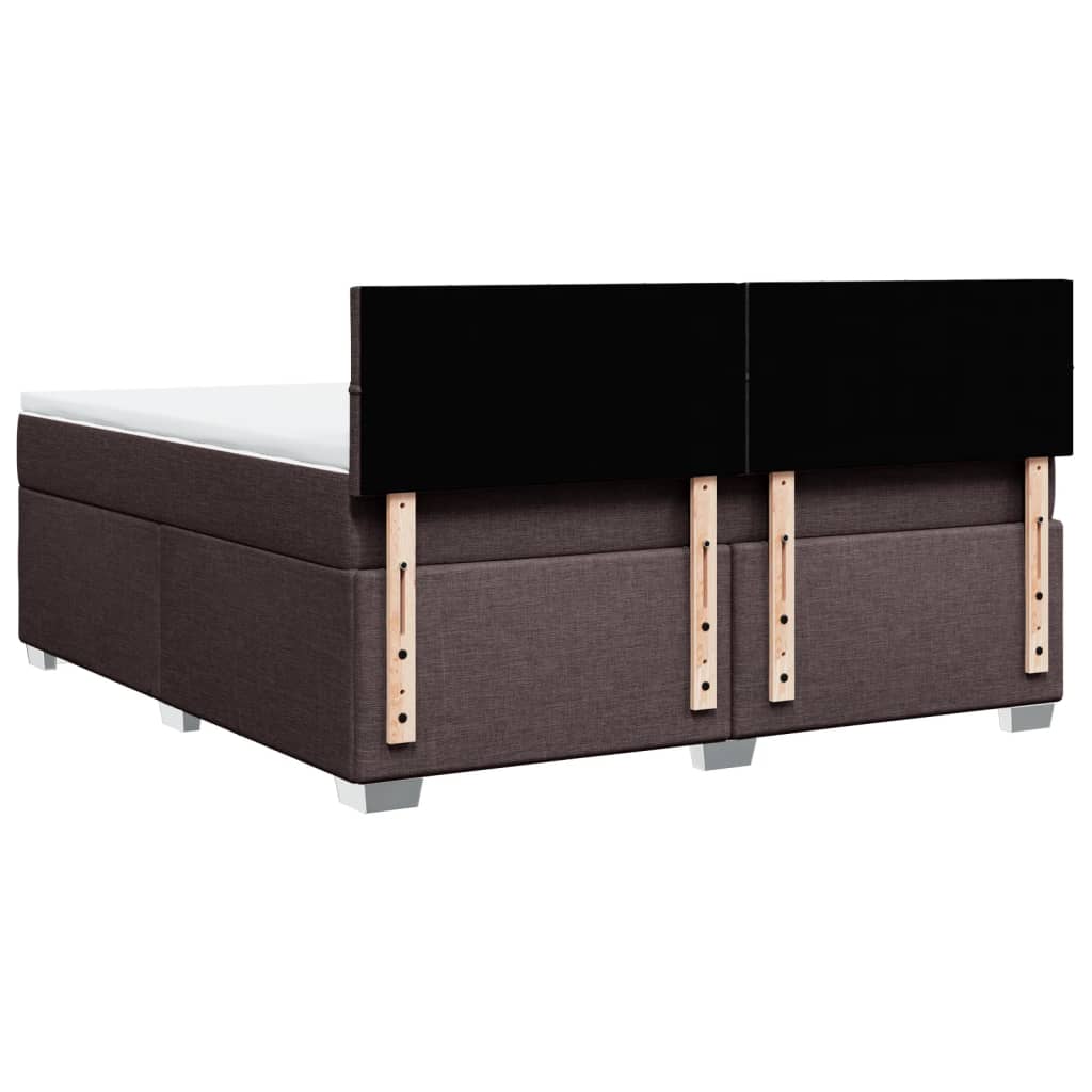 Boxspring met matras stof donkerbruin 180x200 cm – afbeelding 10