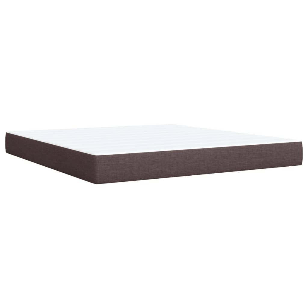 Boxspring met matras stof donkerbruin 180x200 cm – afbeelding 6