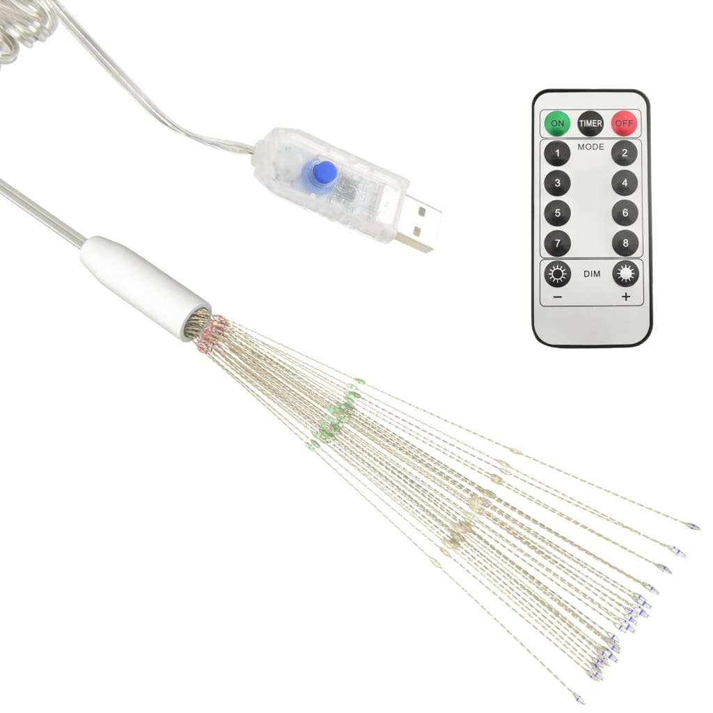 Kerstverlichting vuurwerk 140 LED's buiten 20 cm meerkleurig – afbeelding 8