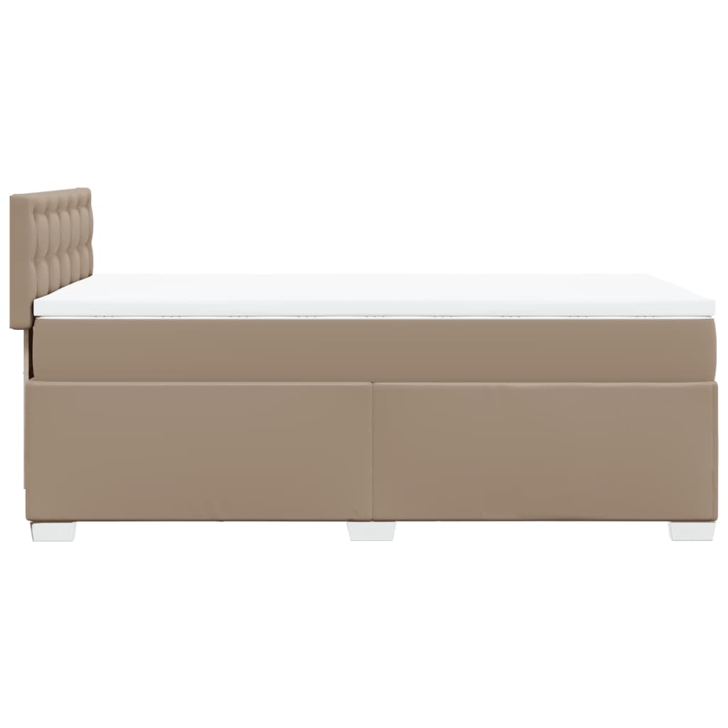 Boxspring met matras kunstleer cappuccinokleurig 90x190 cm – afbeelding 5