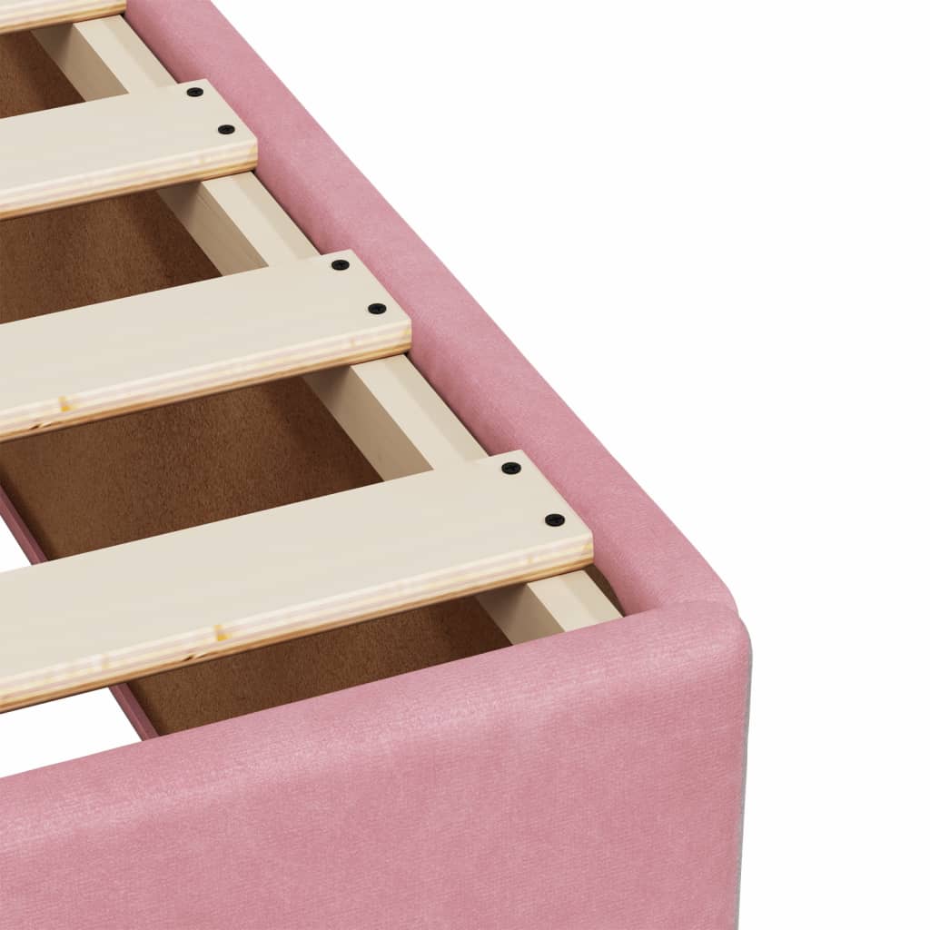 Boxspring met matras fluweel roze 180x200 cm – afbeelding 11