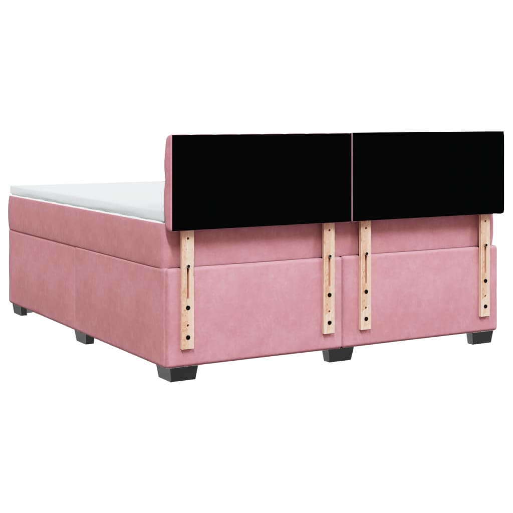 Boxspring met matras fluweel roze 180x200 cm – afbeelding 10