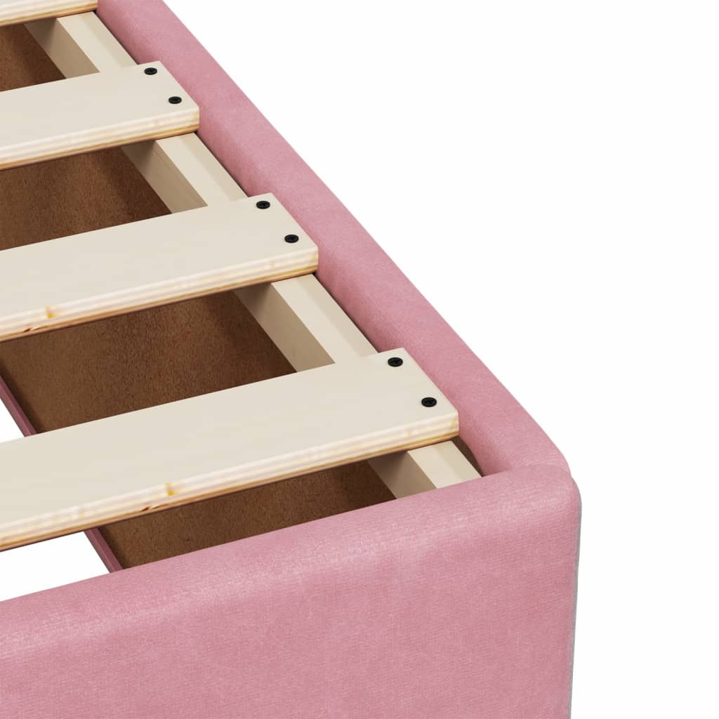 Boxspring met matras fluweel roze 180x200 cm – afbeelding 11
