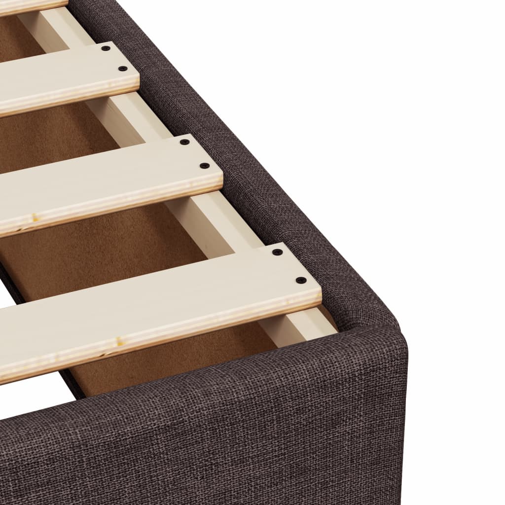 Boxspring met matras stof donkerbruin 160x200 cm – afbeelding 11