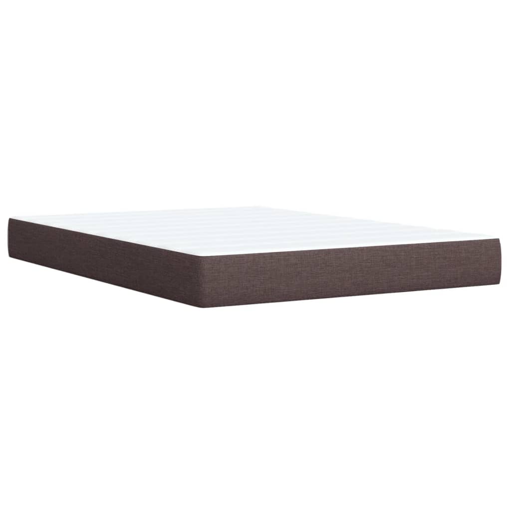 Boxspring met matras stof donkerbruin 160x200 cm – afbeelding 8