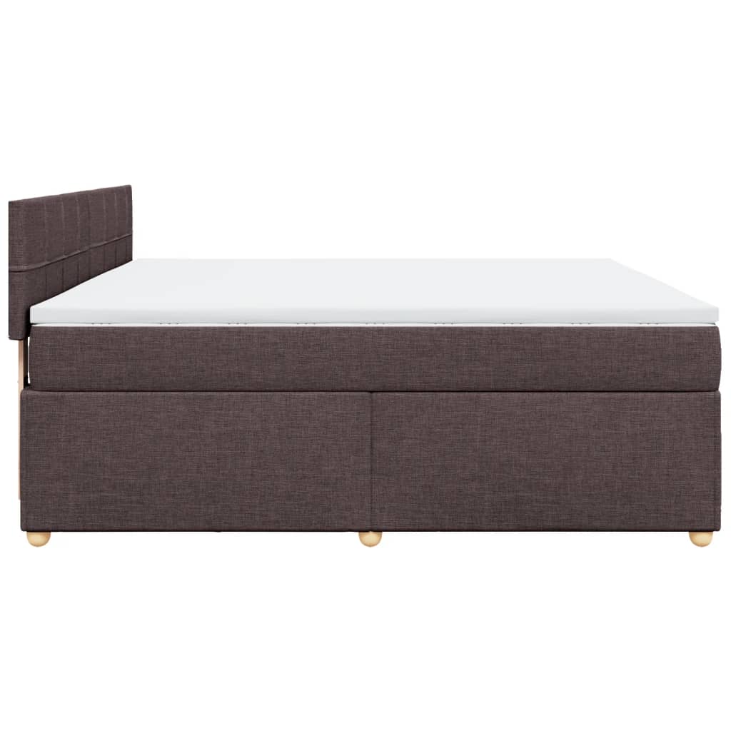 Boxspring met matras stof donkerbruin 180x200 cm – afbeelding 5