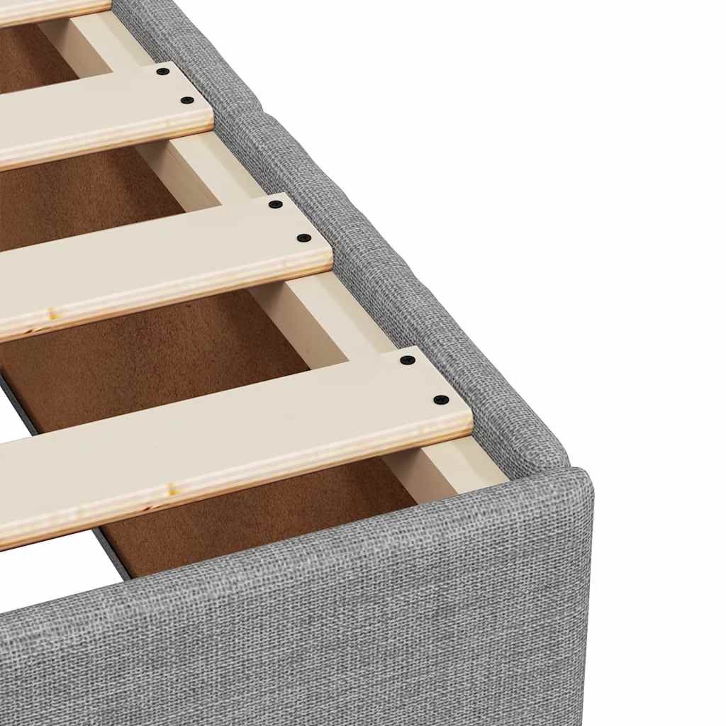 Boxspring met matras stof lichtgrijs 80x200 cm – afbeelding 11