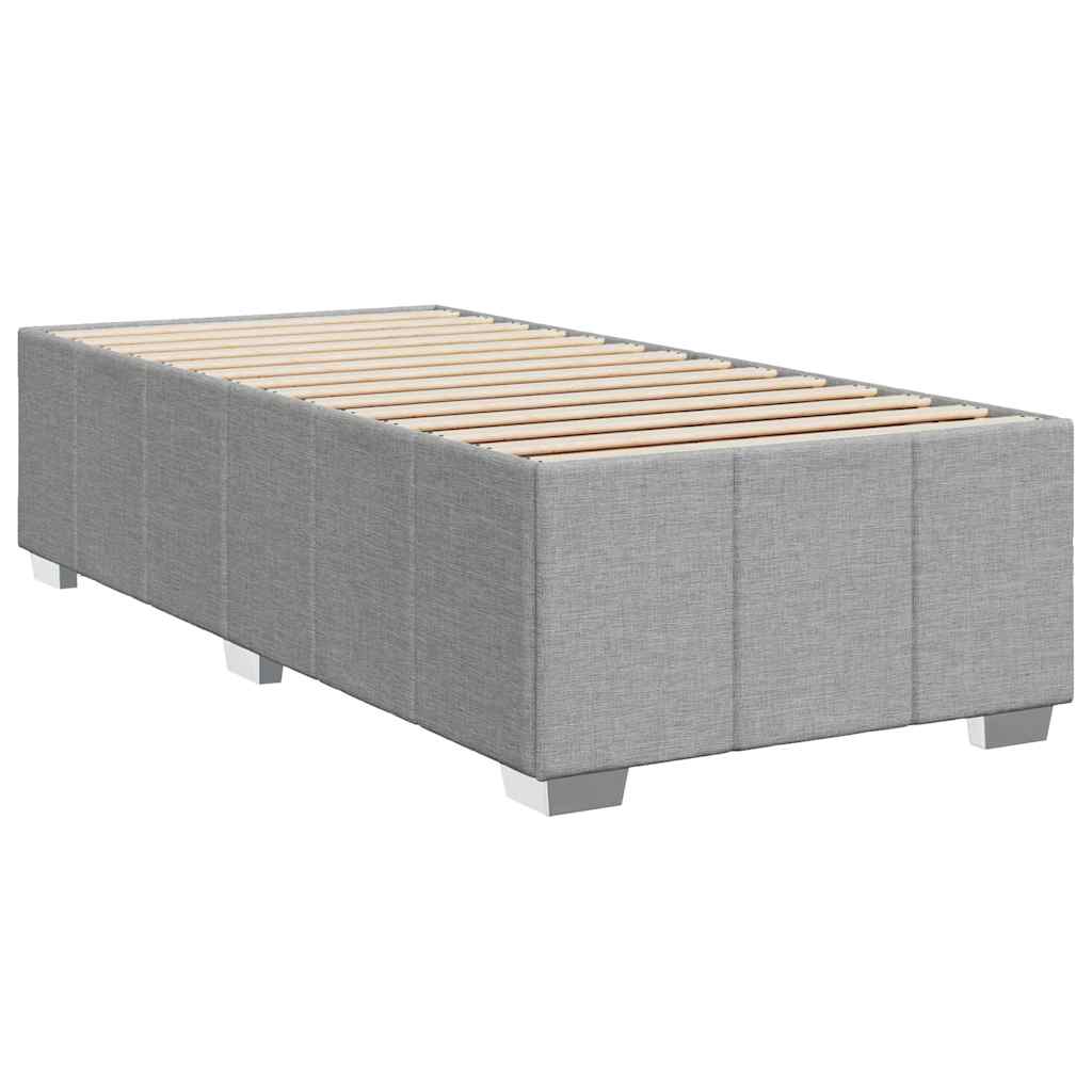 Boxspring met matras stof lichtgrijs 80x200 cm – afbeelding 6