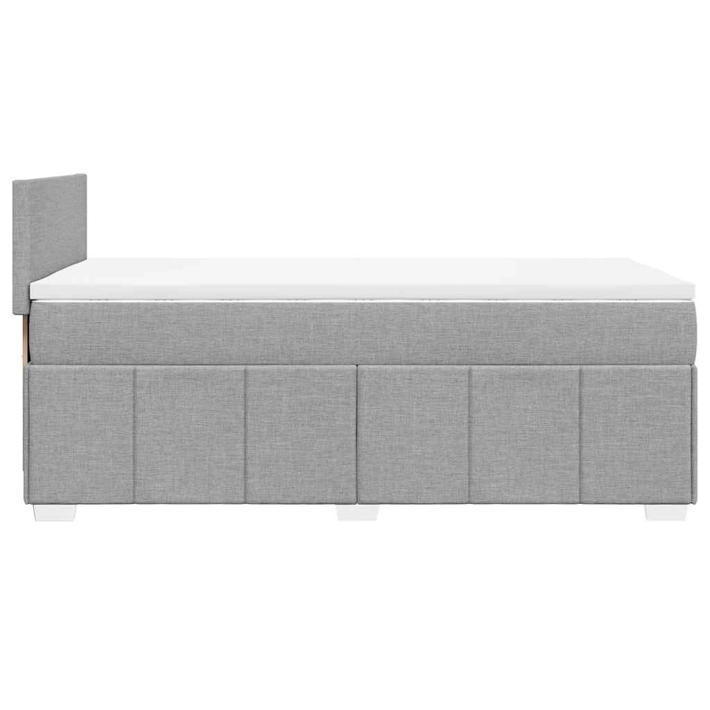 Boxspring met matras stof lichtgrijs 80x200 cm – afbeelding 9