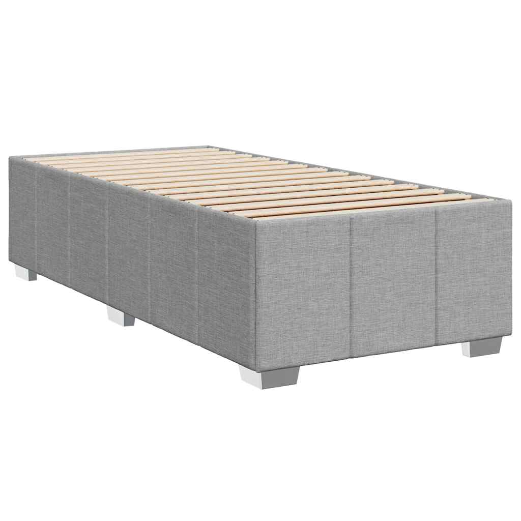 Boxspring met matras stof lichtgrijs 80x200 cm – afbeelding 6