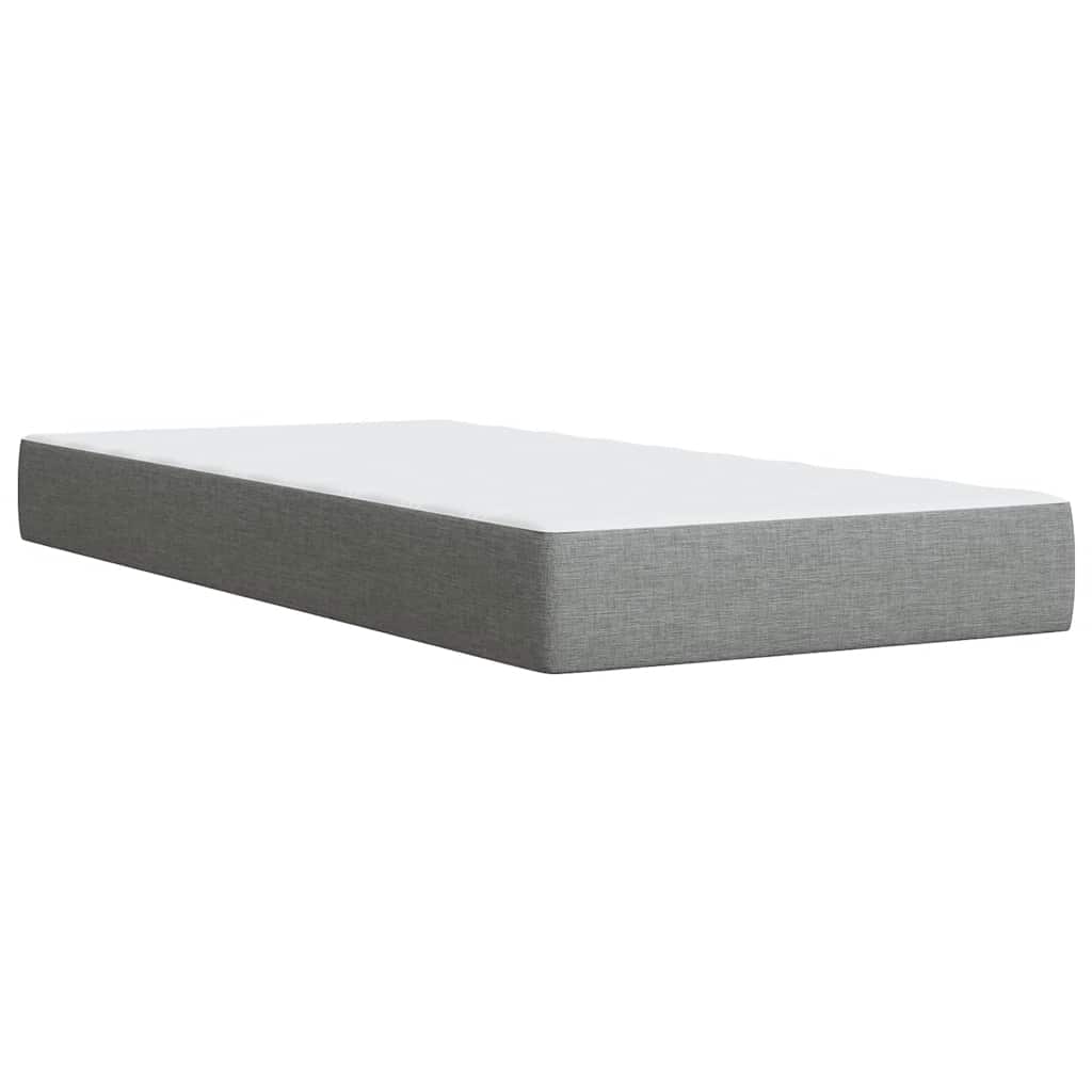 Boxspring met matras stof lichtgrijs 80x200 cm – afbeelding 8