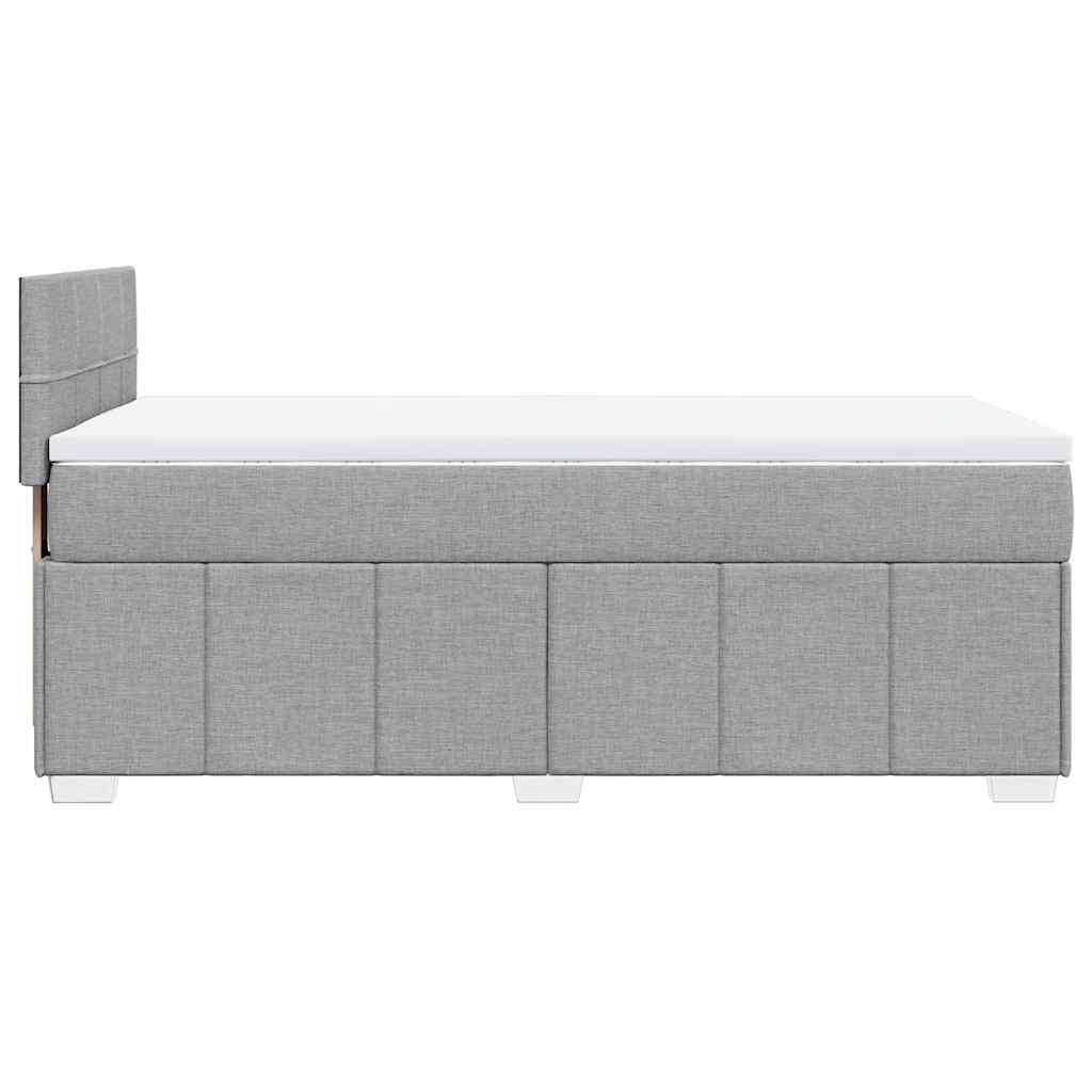 Boxspring met matras stof lichtgrijs 80x200 cm – afbeelding 9