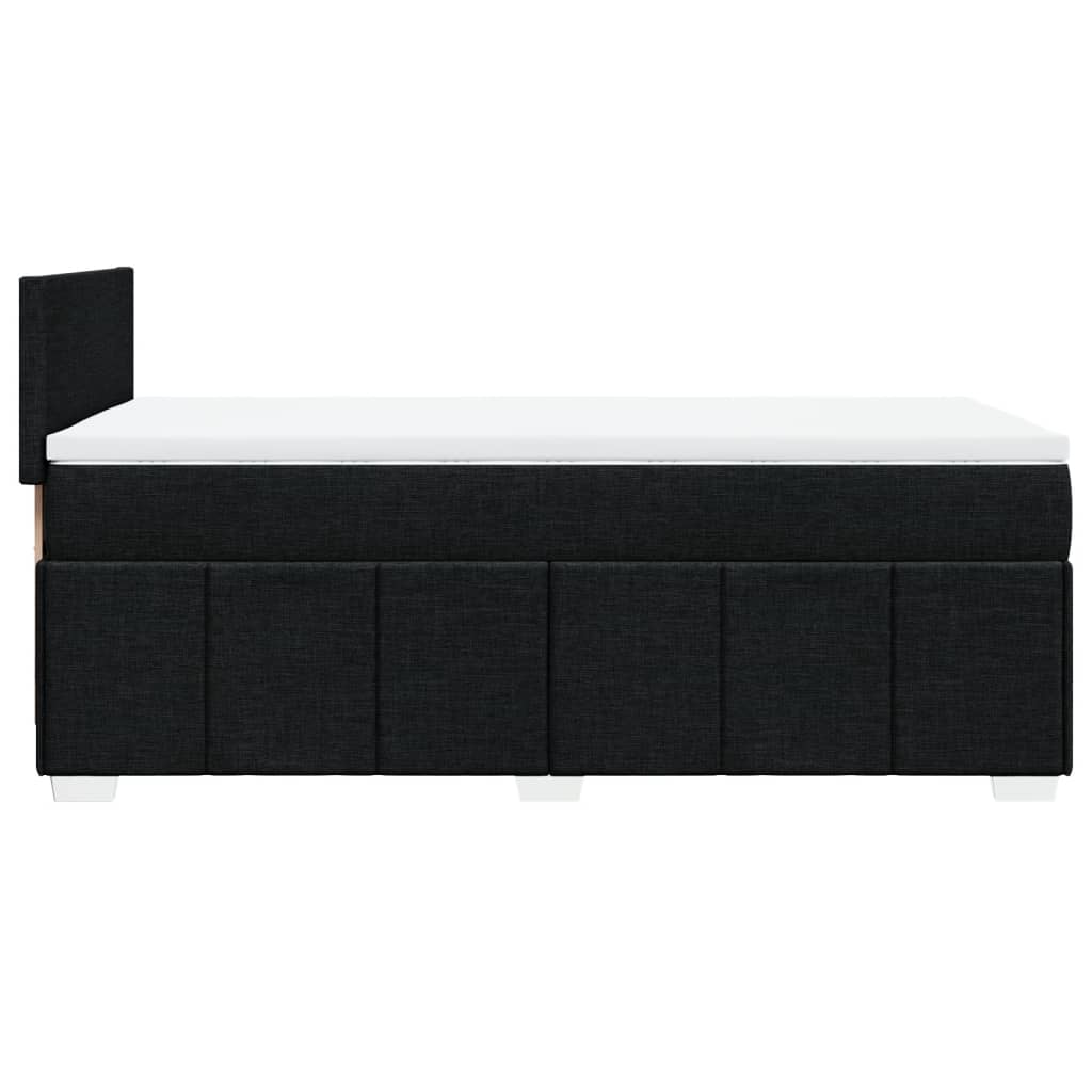 Boxspring met matras stof zwart 90x200 cm – afbeelding 5