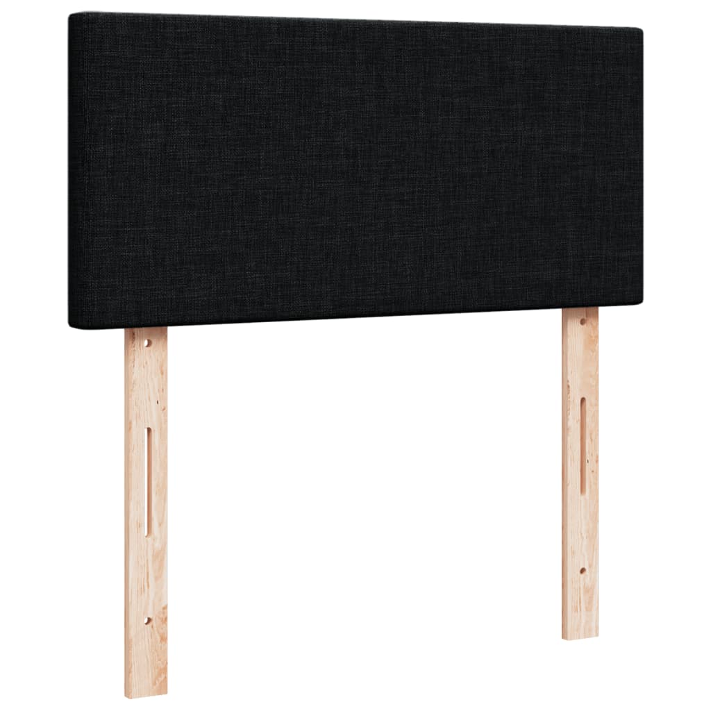 Boxspring met matras stof zwart 90x200 cm – afbeelding 7