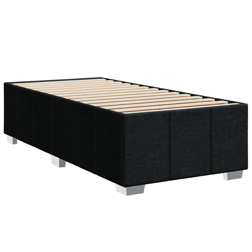 Boxspring met matras stof zwart 90x200 cm – afbeelding 8