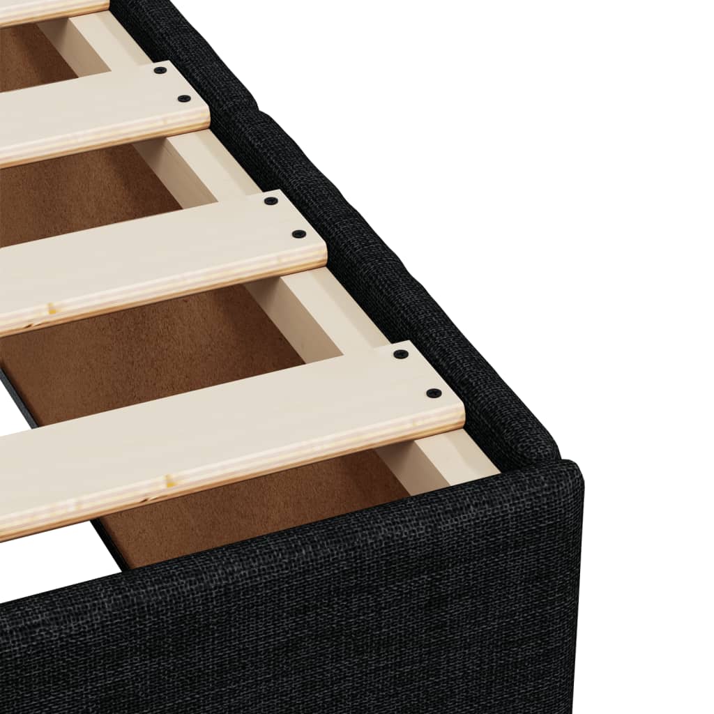 Boxspring met matras stof zwart 90x200 cm – afbeelding 11