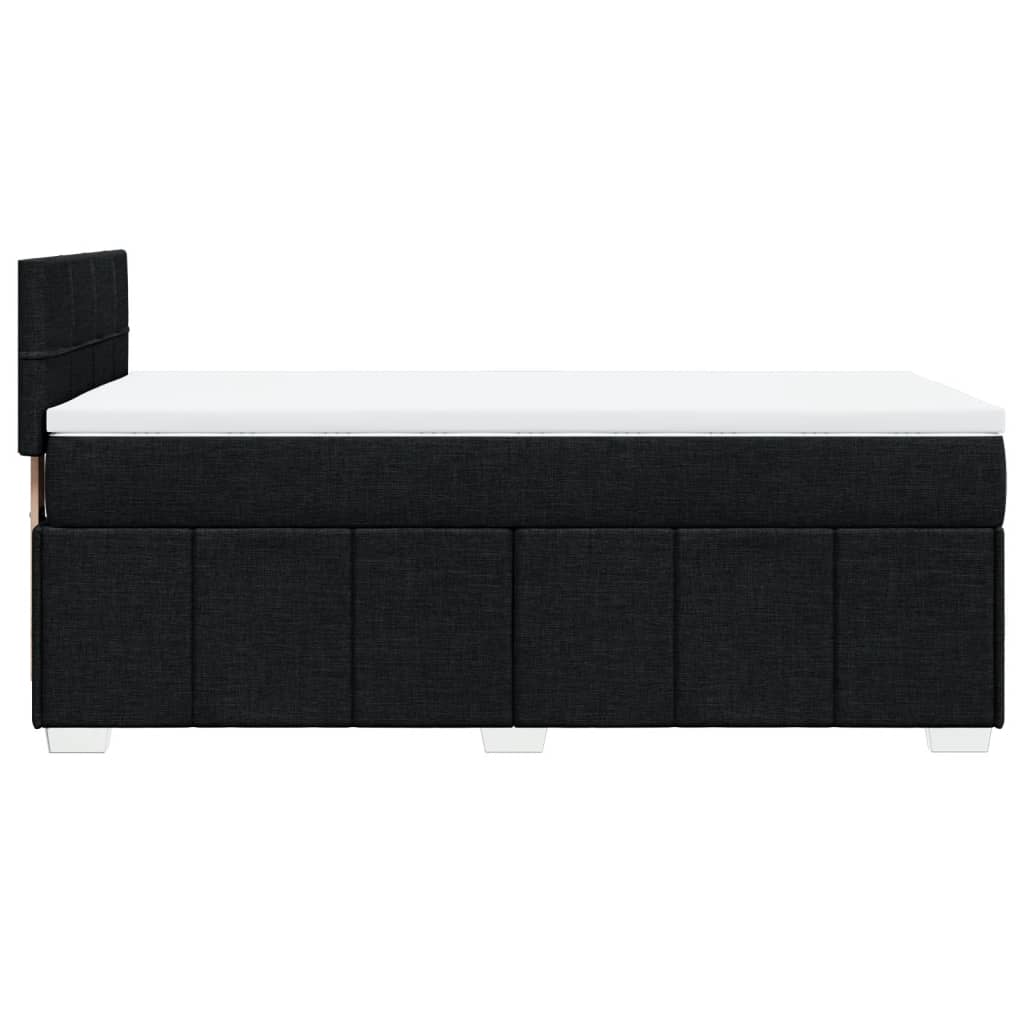 Boxspring met matras stof zwart 90x200 cm – afbeelding 5