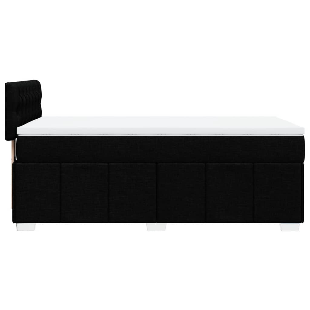 Boxspring met matras stof zwart 90x200 cm – afbeelding 5