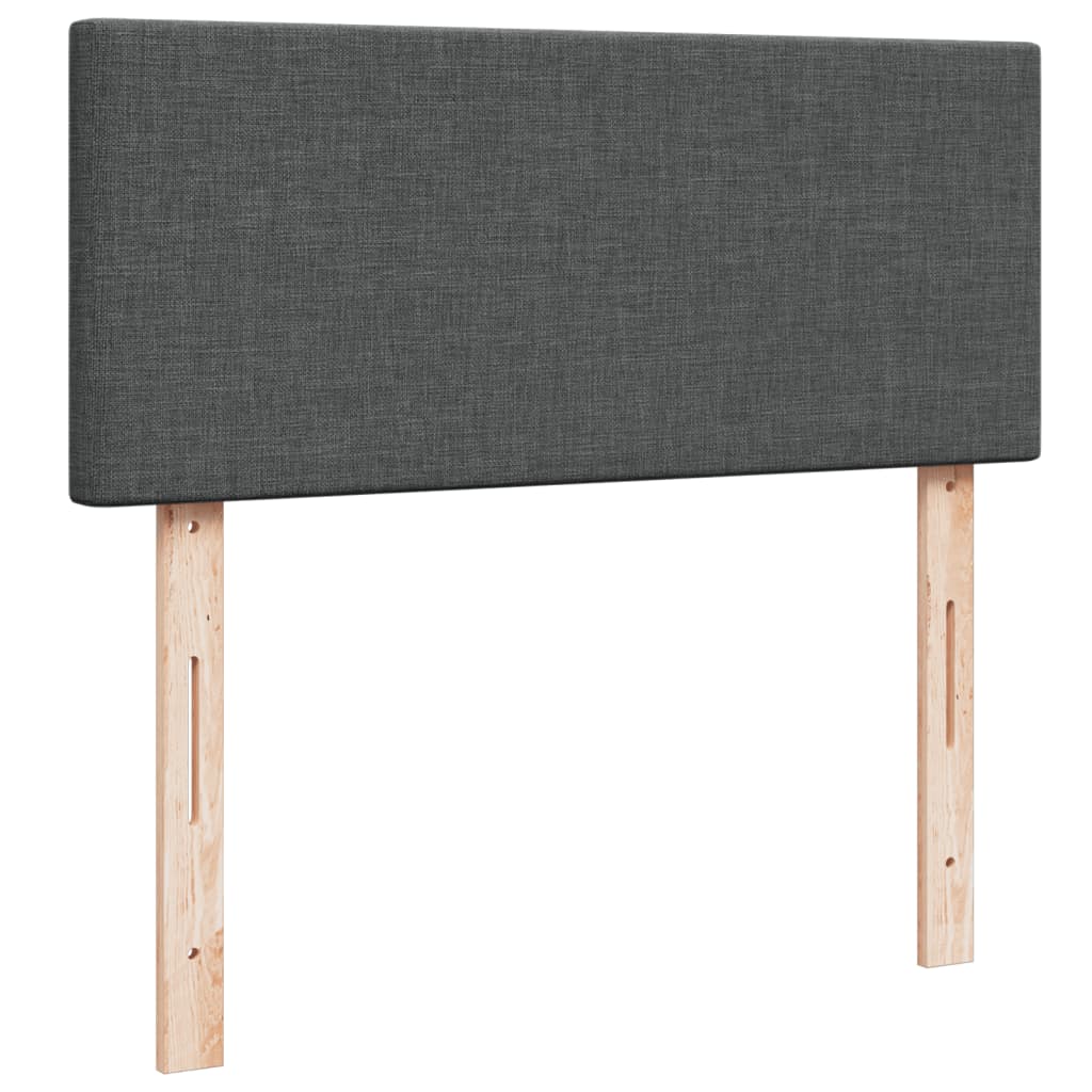 Boxspring met matras stof donkergrijs 120x190 cm – afbeelding 7