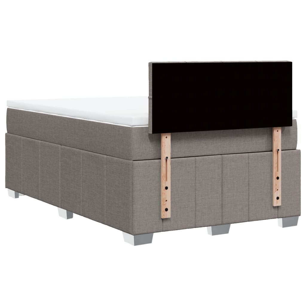 Boxspring met matras stof taupe 120x190 cm – afbeelding 6