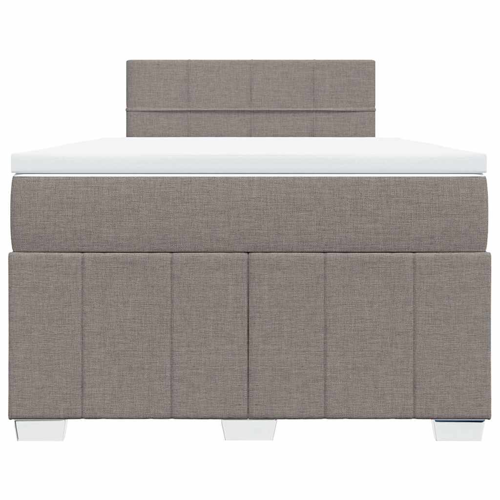 Boxspring met matras stof taupe 120x200 cm – afbeelding 4
