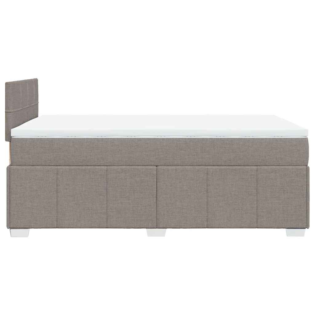 Boxspring met matras stof taupe 120x200 cm – afbeelding 5