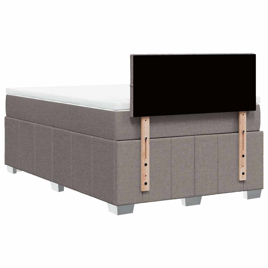 Boxspring met matras stof taupe 120x200 cm – afbeelding 6