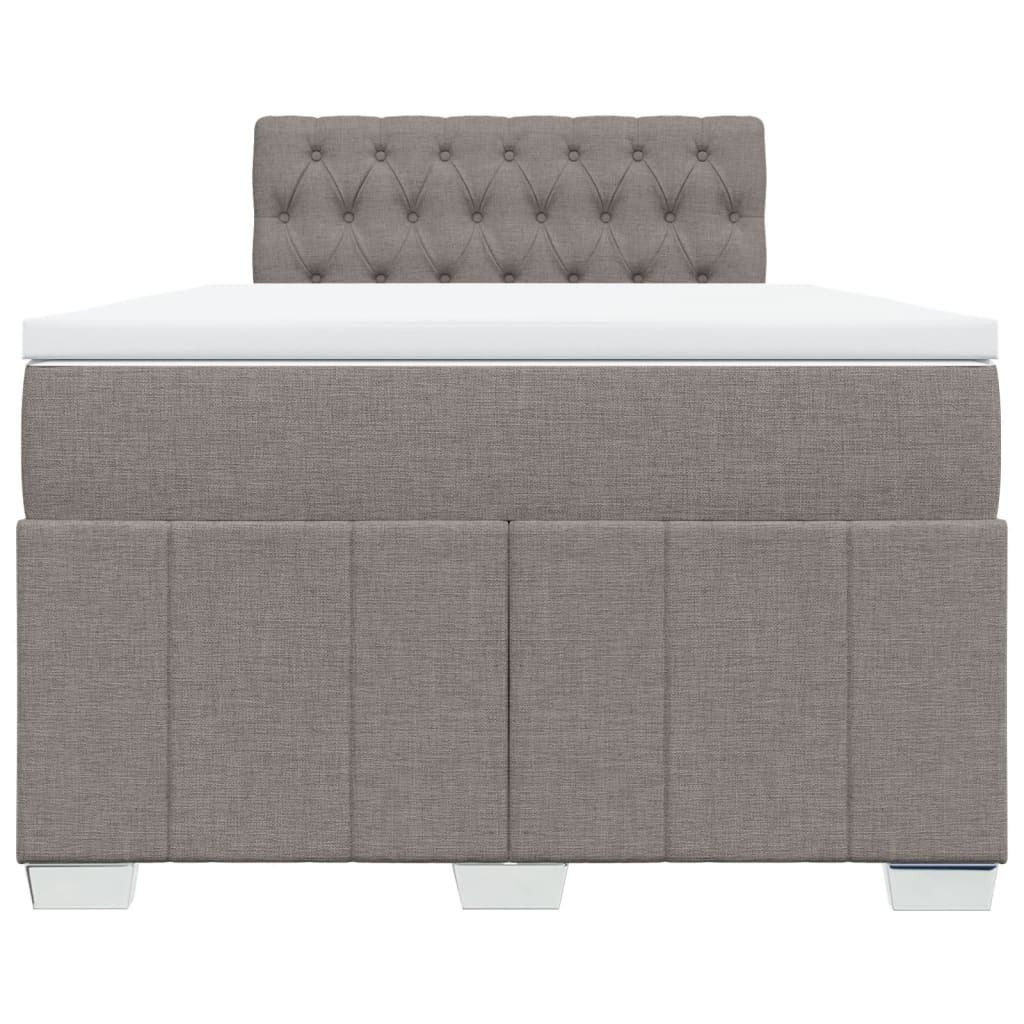 Boxspring met matras stof taupe 120x200 cm – afbeelding 4