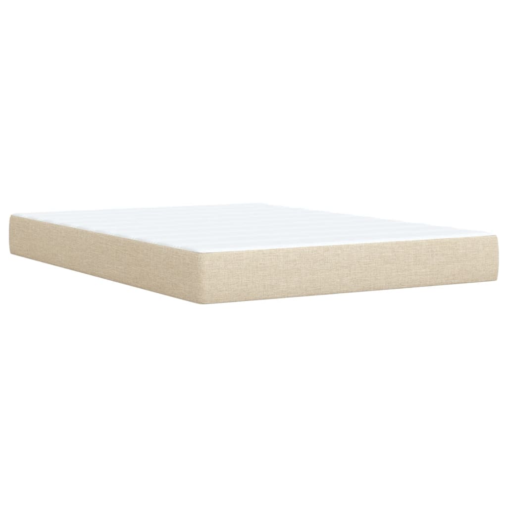 Boxspring met matras stof crèmekleurig 160x200 cm – afbeelding 10