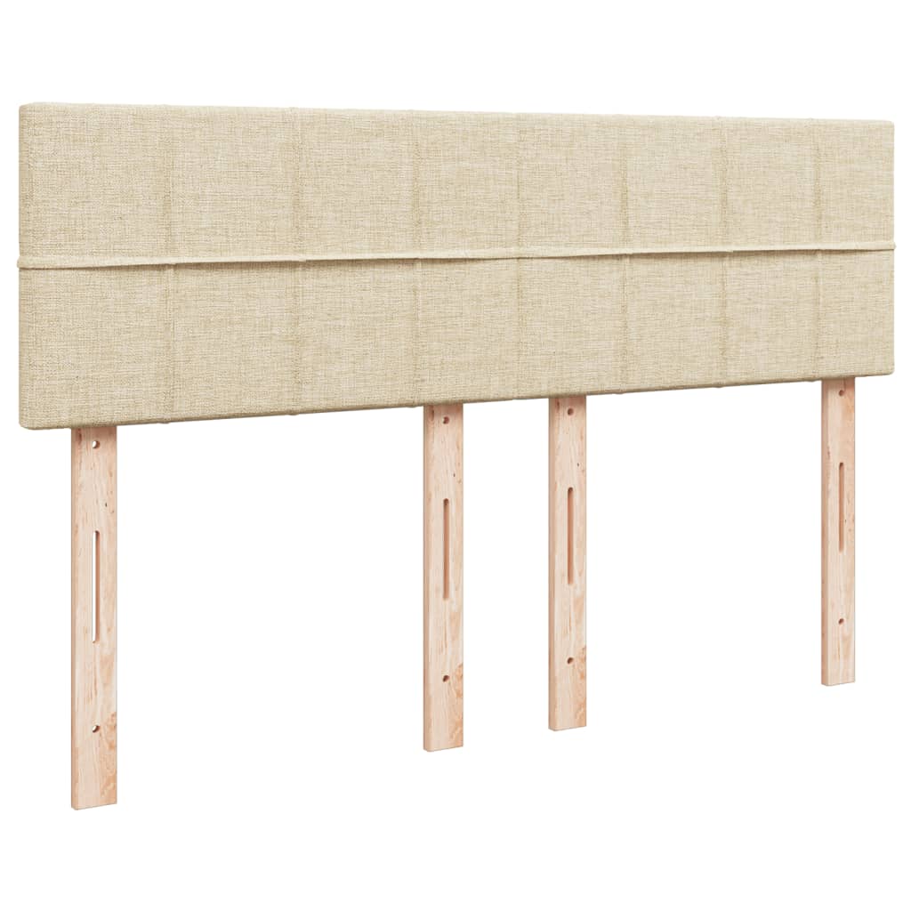 Boxspring met matras stof crèmekleurig 160x200 cm – afbeelding 7
