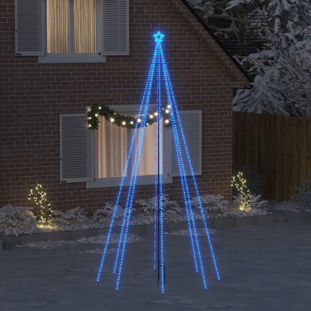 LED-kerstboom binnen buiten 576 LEDs 3,6 m blauw – afbeelding 1