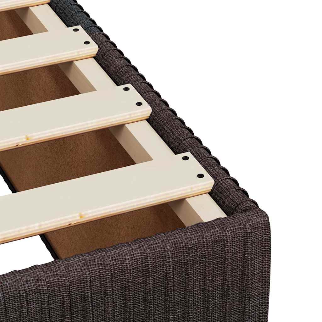 Boxspring met matras stof donkerbruin 160x200 cm – afbeelding 11