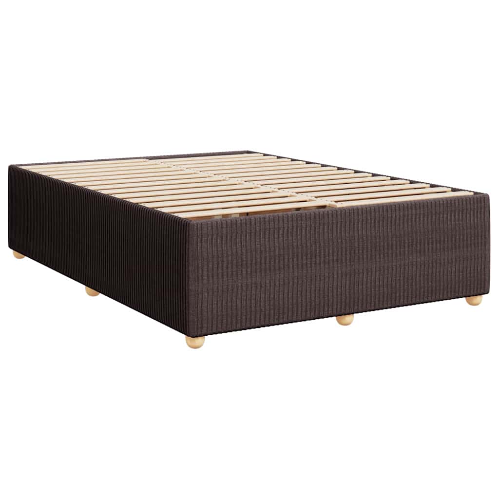 Boxspring met matras stof donkerbruin 160x200 cm – afbeelding 8