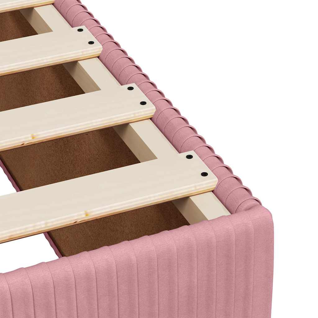 Boxspring met matras fluweel roze 80x200 cm – afbeelding 11