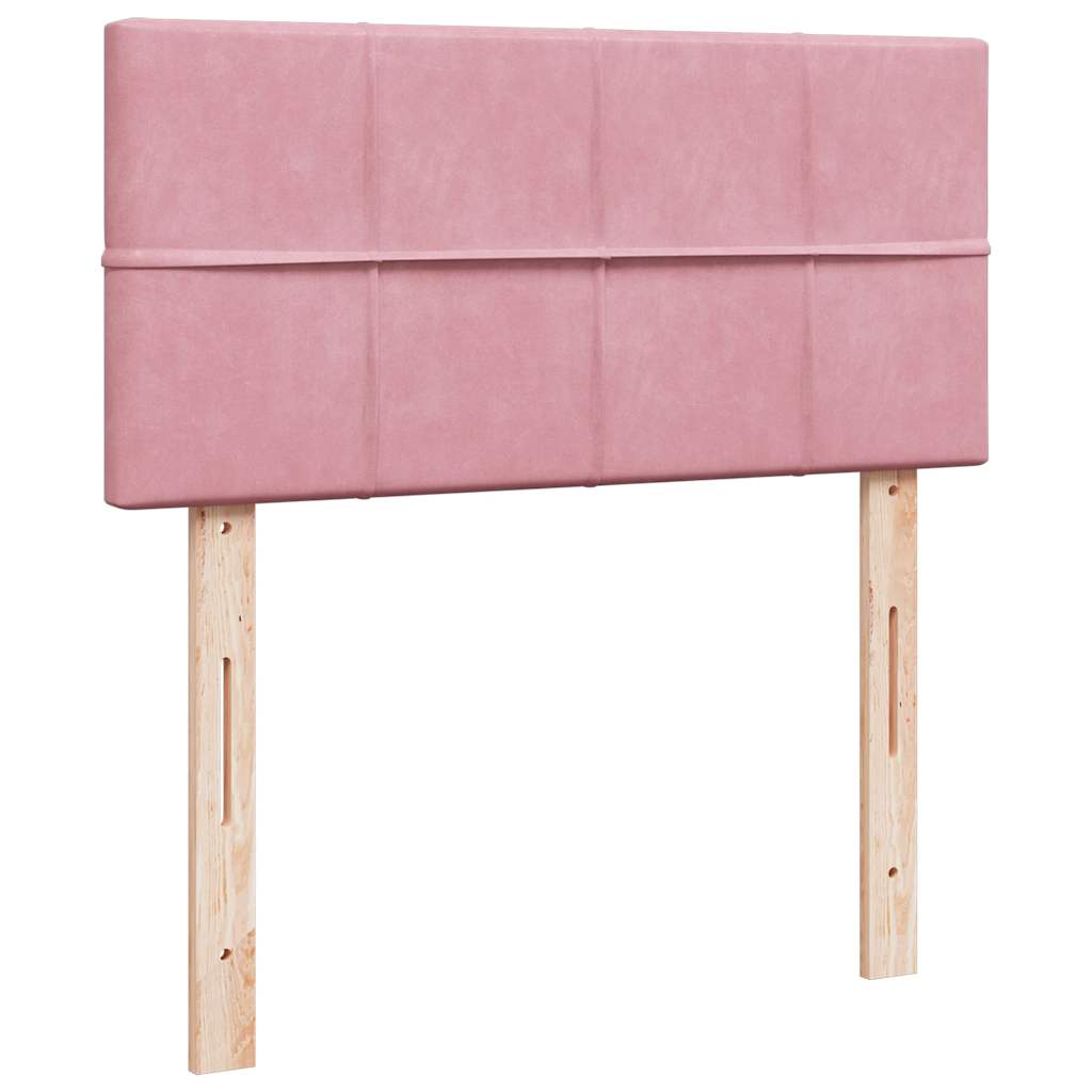 Boxspring met matras fluweel roze 80x200 cm – afbeelding 5