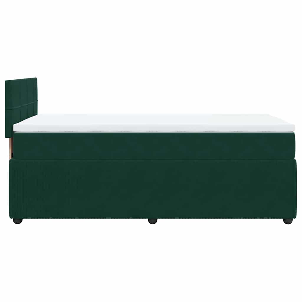 Boxspring met matras fluweel donkergroen 80x200 cm – afbeelding 9