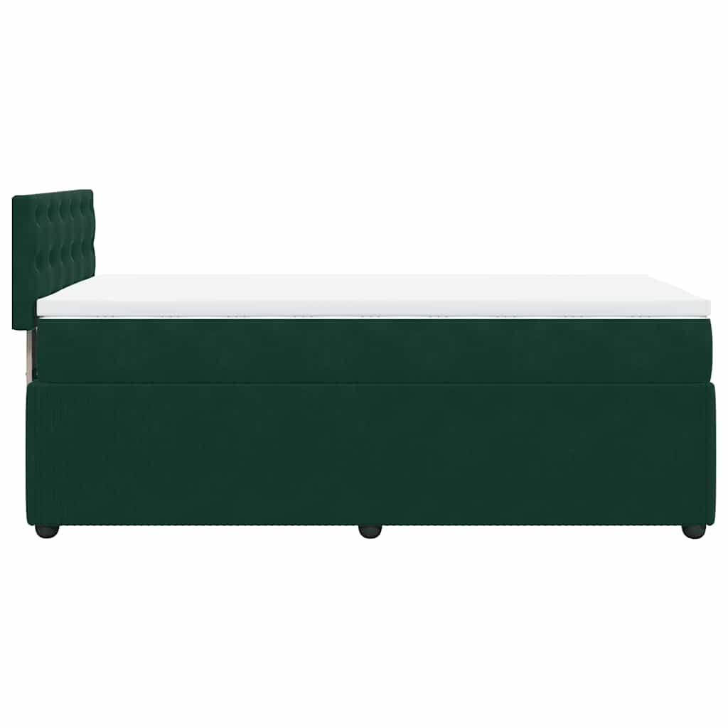Boxspring met matras fluweel donkergroen 80x200 cm – afbeelding 9
