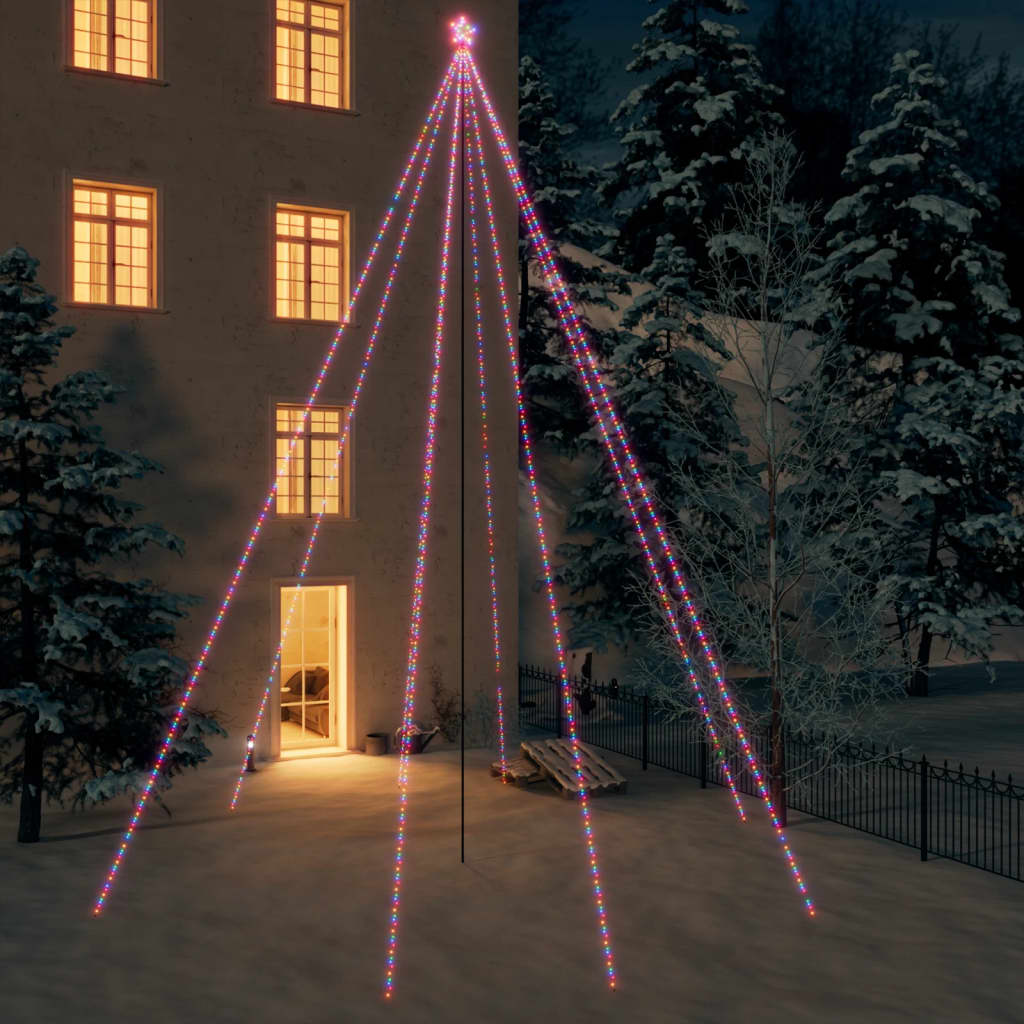 LED-kerstboom Binnen Buiten 1300 LEDs kleurrijk 8 m