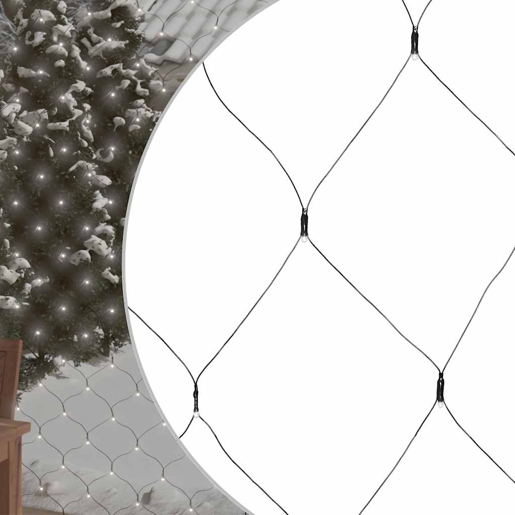Kerstnetverlichting 306 LED's binnen en buiten 3x3 m koudwit
