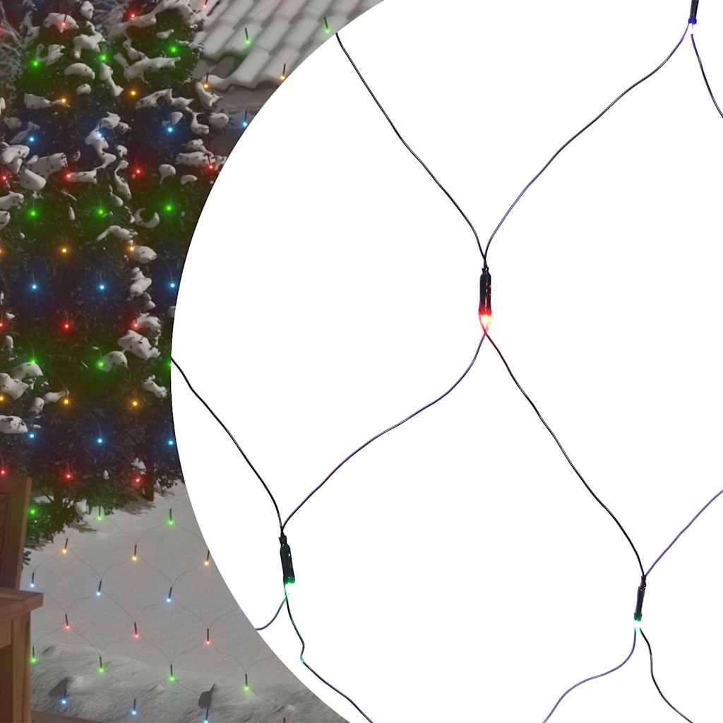 Kerstnetverlichting 306 LED's binnen/buiten 3x3 m meerkleurig