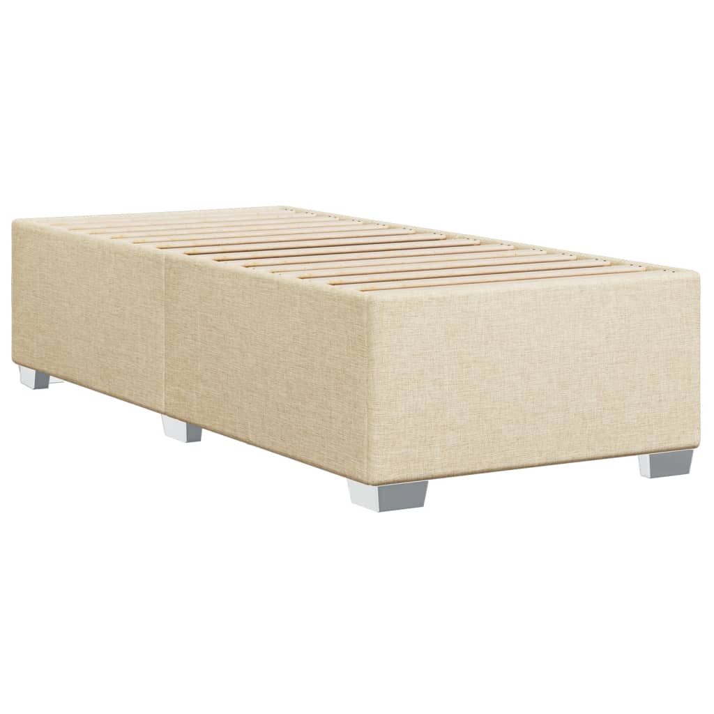Boxspring met matras stof crèmekleurig 90x200 cm – afbeelding 8