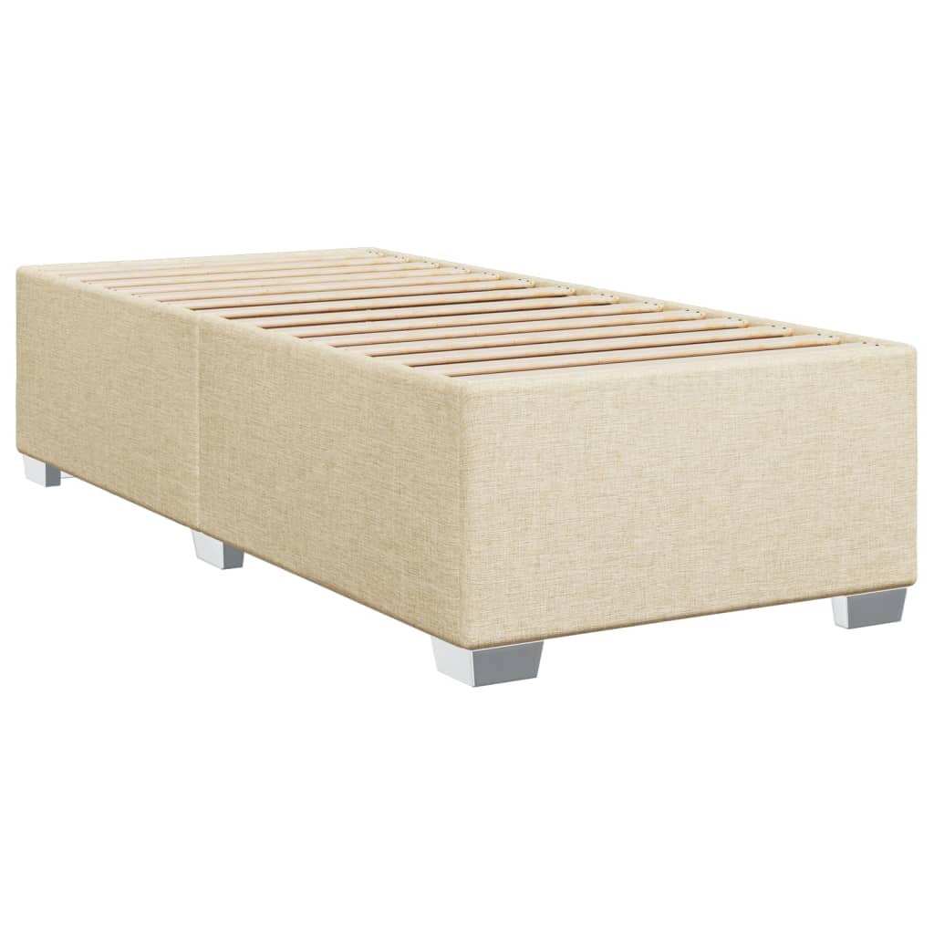 Boxspring met matras stof crèmekleurig 90x200 cm – afbeelding 8
