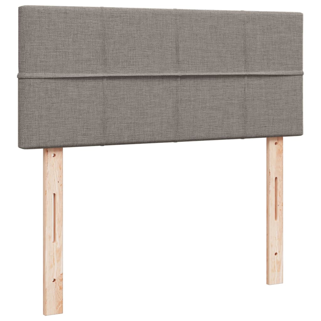 Boxspring met matras stof taupe 120x190 cm – afbeelding 7