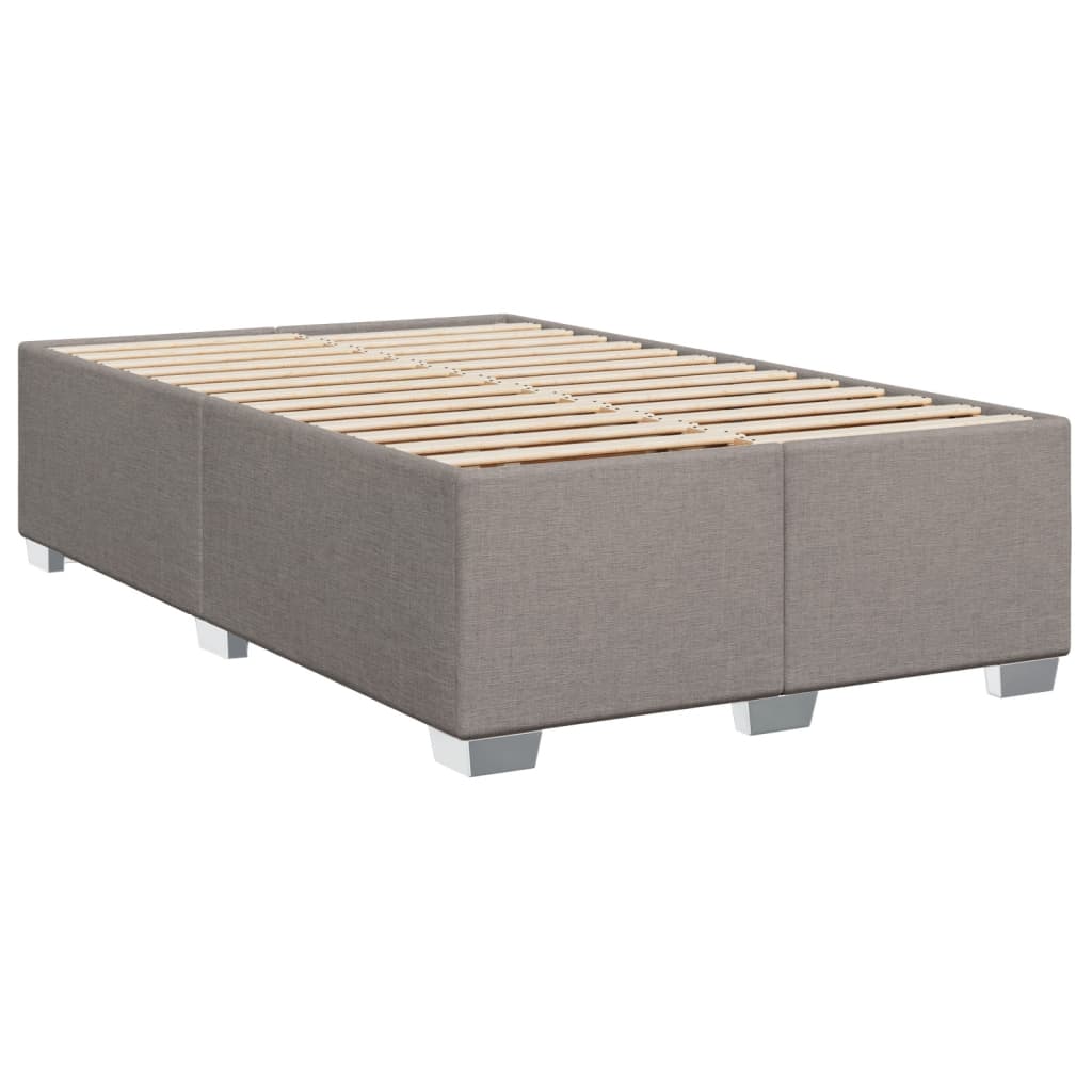 Boxspring met matras stof taupe 120x190 cm – afbeelding 8