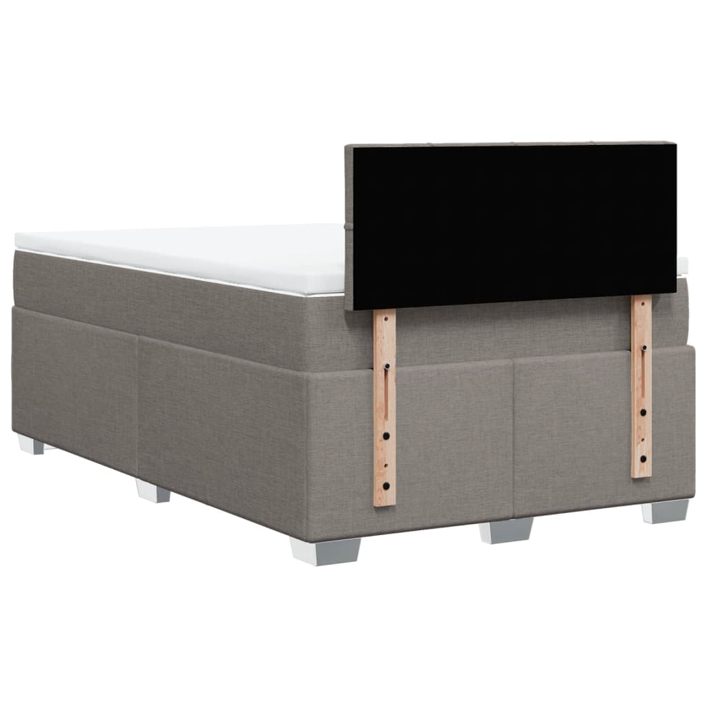 Boxspring met matras stof taupe 120x200 cm – afbeelding 12
