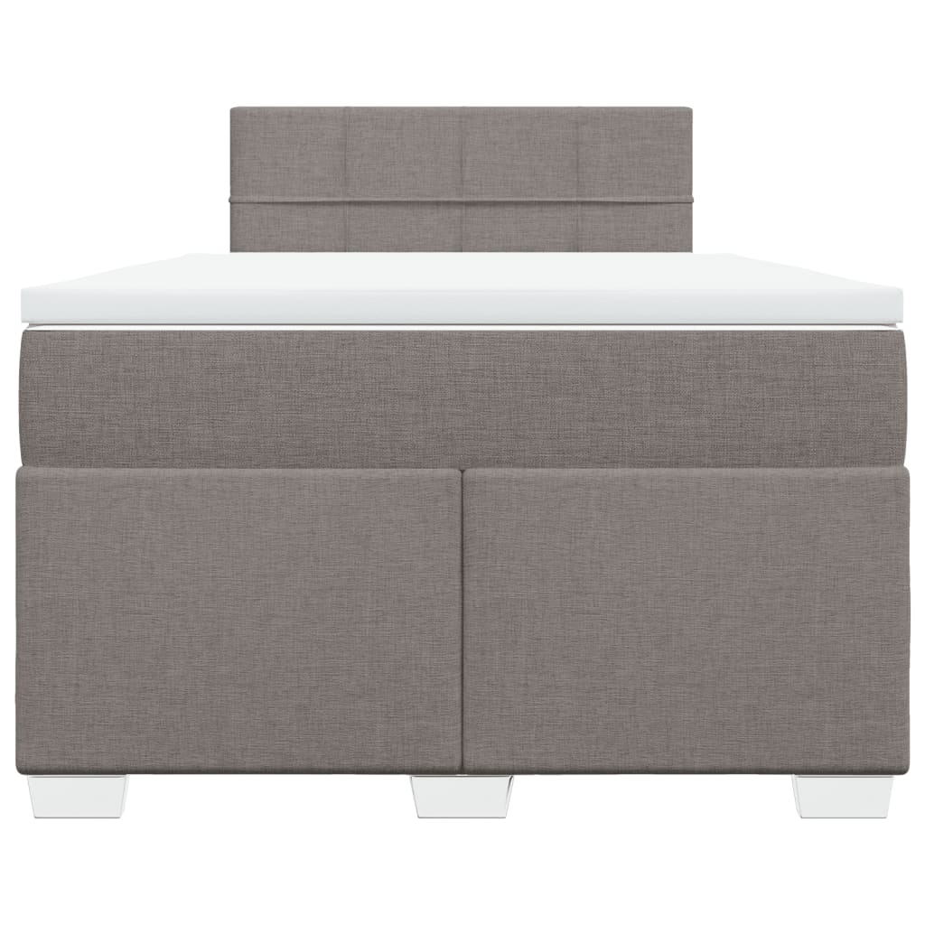 Boxspring met matras stof taupe 120x200 cm – afbeelding 6