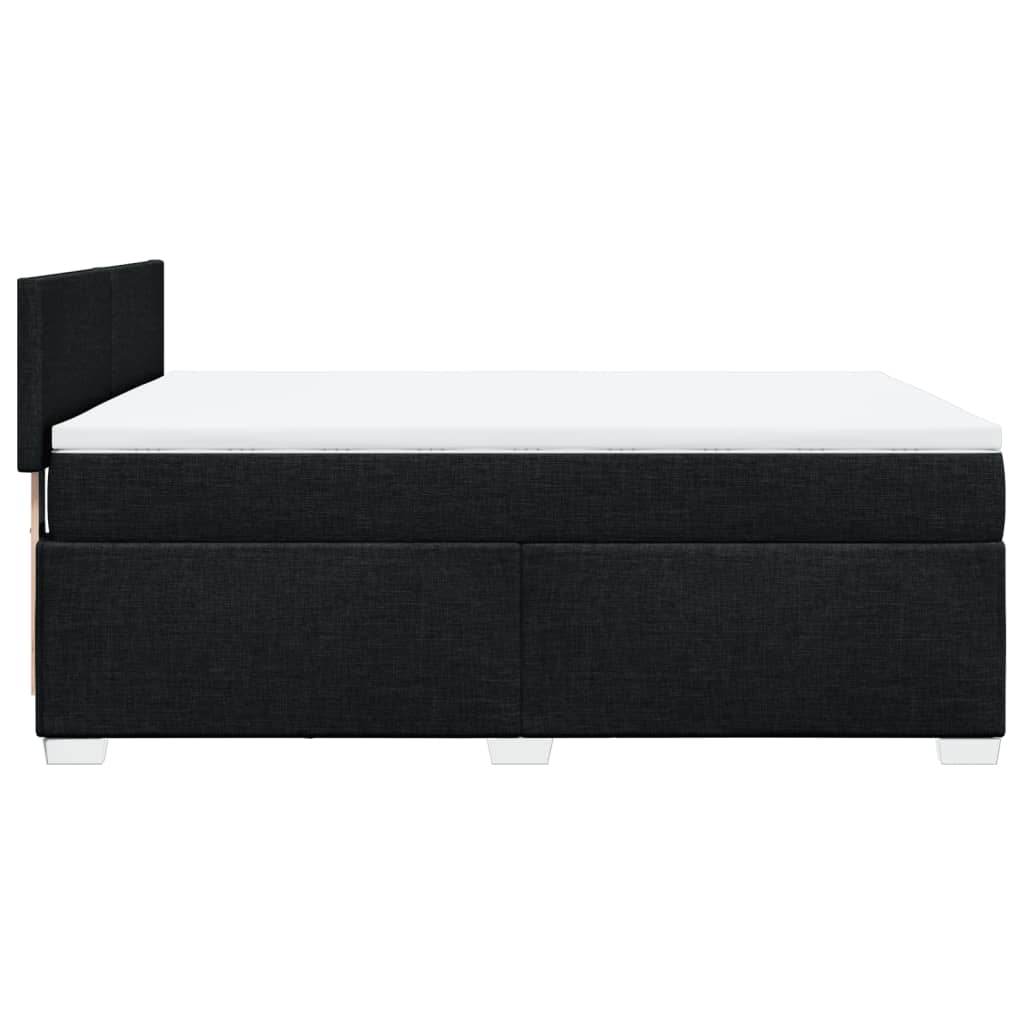 Boxspring met matras stof zwart 140x190 cm – afbeelding 11