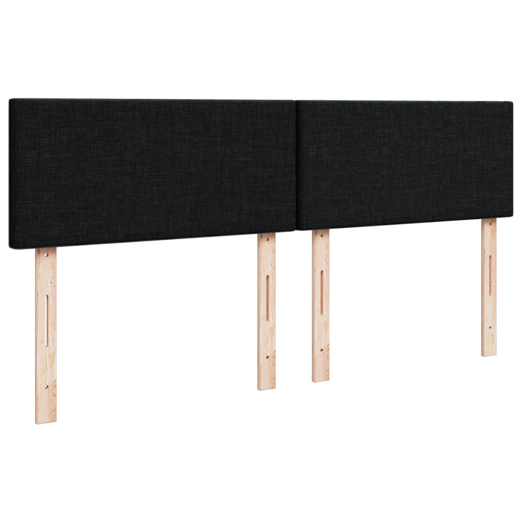 Boxspring met matras stof zwart 140x190 cm – afbeelding 7