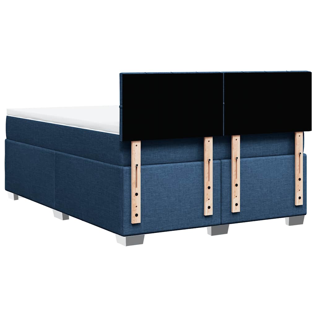 Boxspring met matras stof blauw 140x190 cm – afbeelding 12