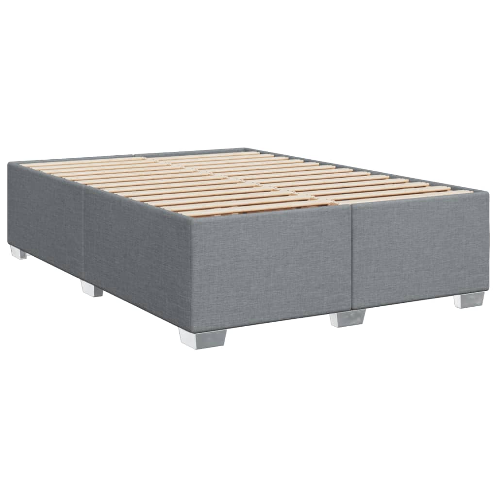 Boxspring met matras stof lichtgrijs 140x200 cm – afbeelding 8